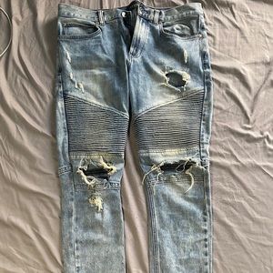 PacSun Distressed Biker Jeans